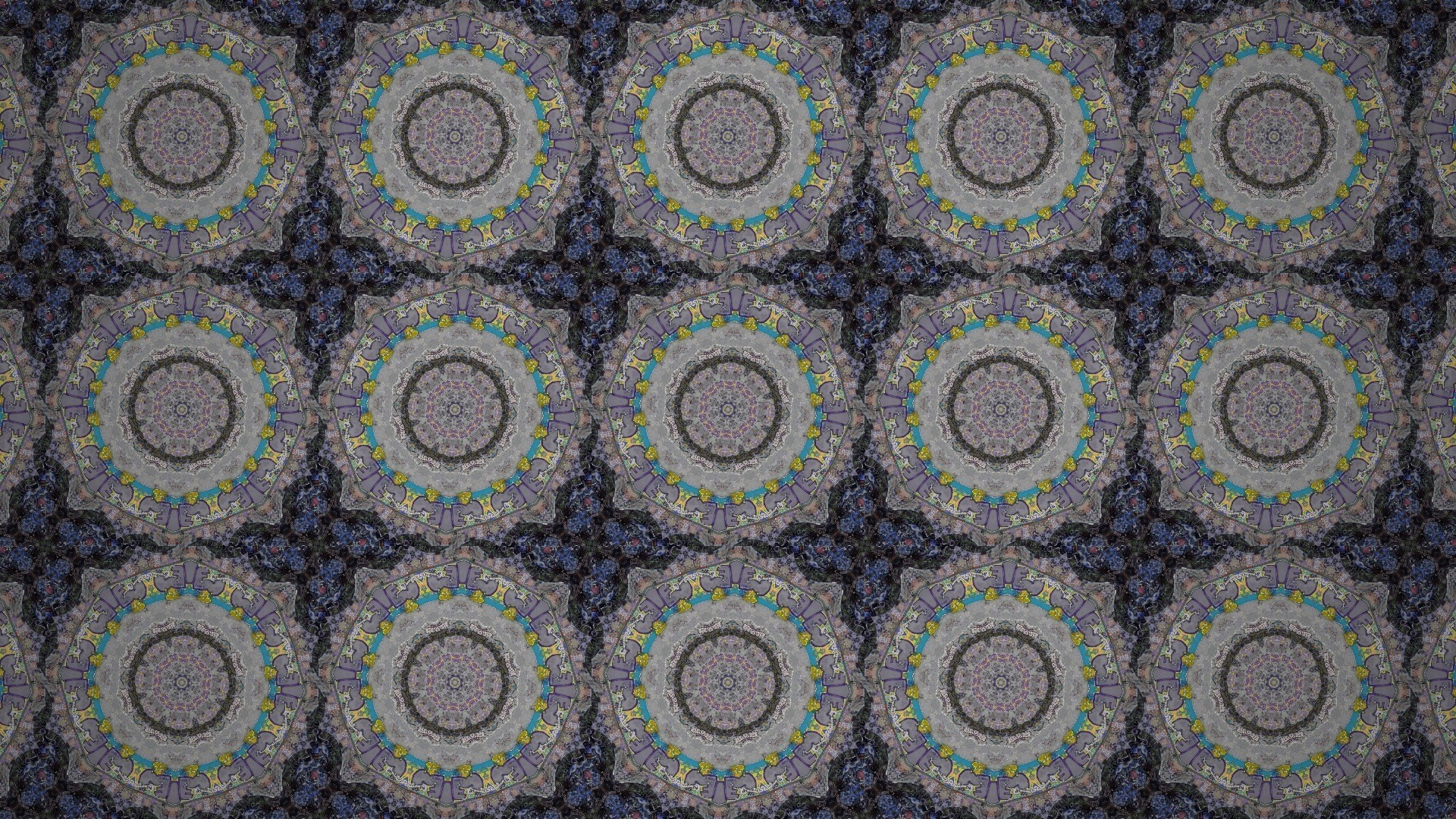 Repeating kaleidoscope tiles made from a skatepark Gaussian splat